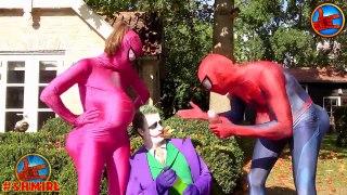 Spidergirl big butt with spiderman joker boy joker girl elsa and pink spidergirl amazing superheroes