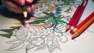 ASMR Adult Coloring - Enchanted Forest #2 - Blended pencils and gel pen