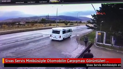 Sivas Servis Minibüsüyle Otomobilin Çarpışması Görüntüleri Mobese De