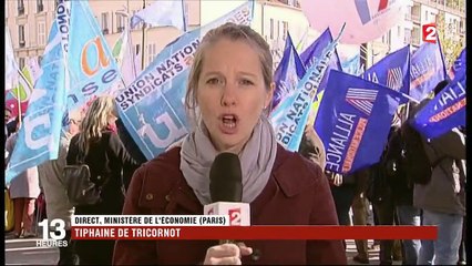 Mobilisation des fonctionnaires devant Bercy