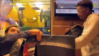 PLAYING NBA 2K17 IN MCDONALDS ON A 40 INCH TV! (KICKED OUT!!)