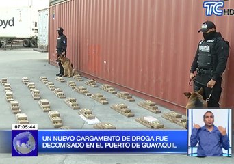 Un nuevo cargamento de droga fue decomisado en el puerto de Guayaquil