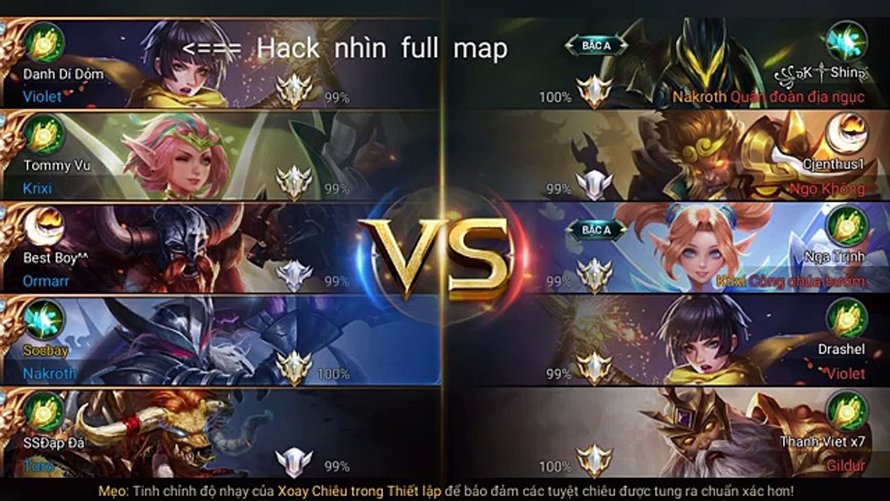 Hack Liên Quân Mobile - Version Tứ Phương Đại Chiến v1.15.6.1