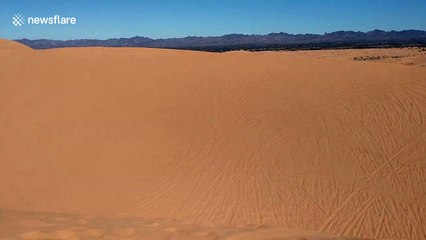 Cameraman nearly gets crushed by side-by-side