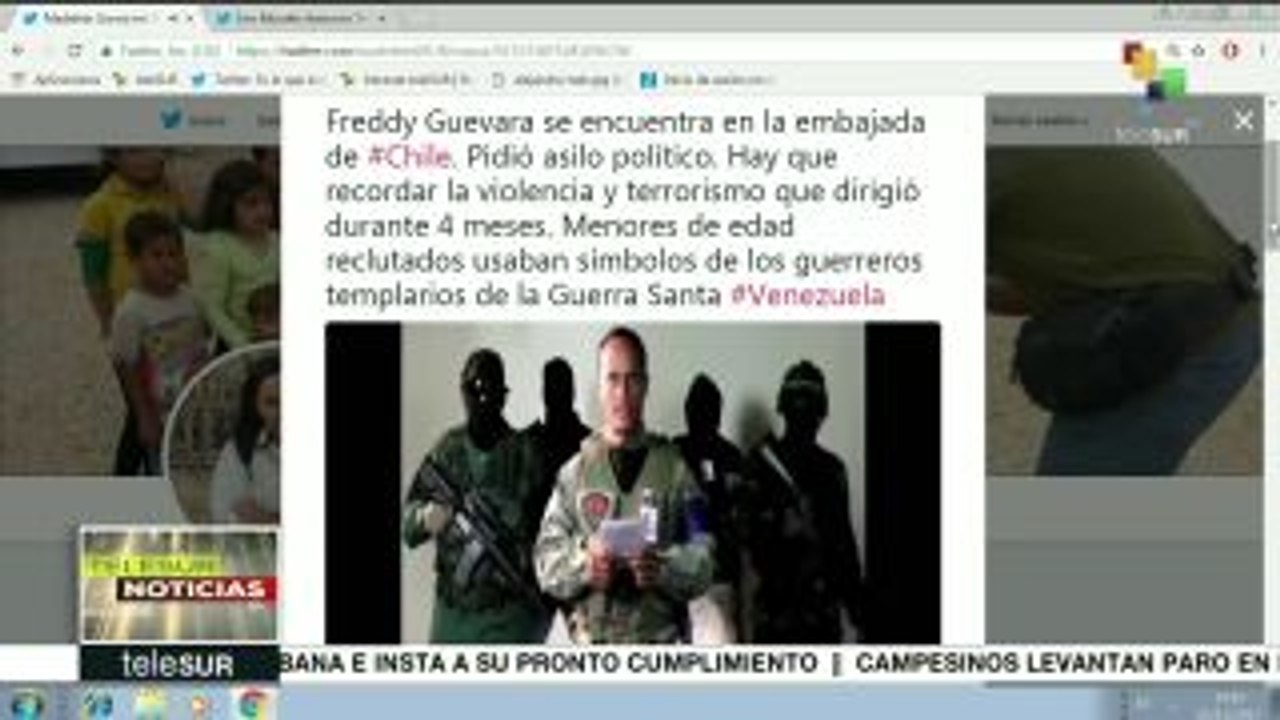 Diputado opositor Freddy Guevara ha impulsado violencia en Vzla.