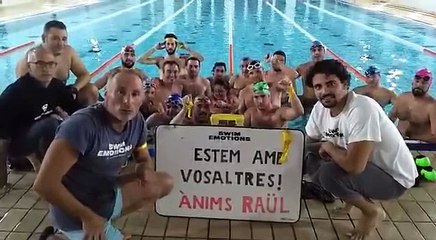Missatge de suport dels companys nedadors a Raül Romeva