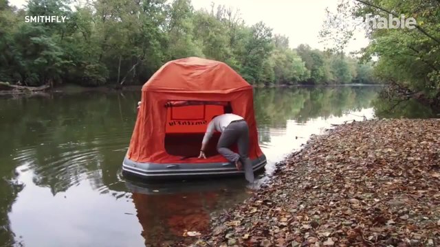 Camping on water is now possible with this floating tent