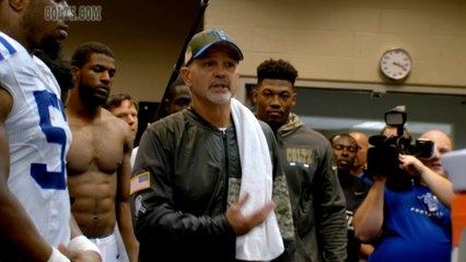 Chuck Pagano pumps up the Colts' locker room after Week 9 win