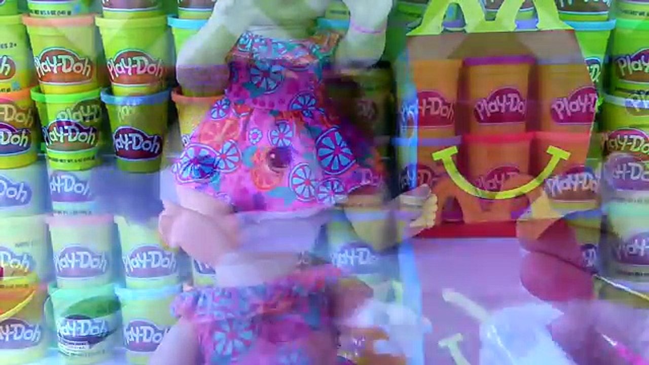 Baby Alive Eats a MCDONALDS HAPPY MEAL | French Fries Cheeseburger | Poops Food
