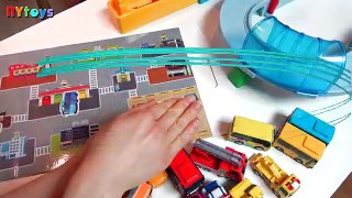 Tayo the Little Bus Toy Car turning into Sticker Tayo Track Playset Magic play NY ToysReview