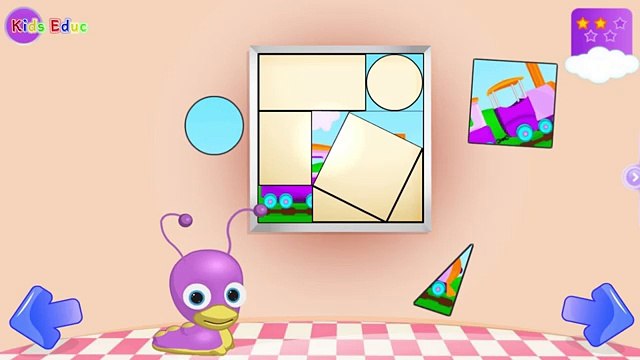 Basic Shapes For Kids: Squares, Triangles, Circles & Rectangles; Shape Train - Learning Game, Pre-K