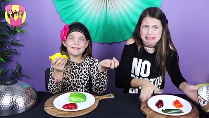 GUMMY VS REAL FOOD CHALLENGE Taste test Candy - Healthy - gross - Kids re - Ash freaks out!