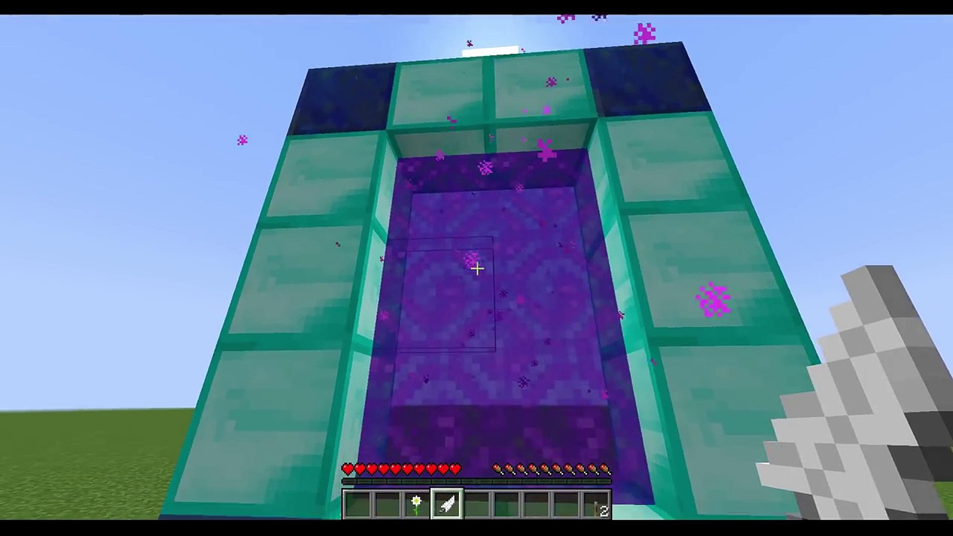 How to make a PORTAL to HEAVEN 22.22 (No mods)  Minecraft