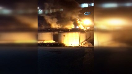 Kimyasal madde dolu antrepoda patlama