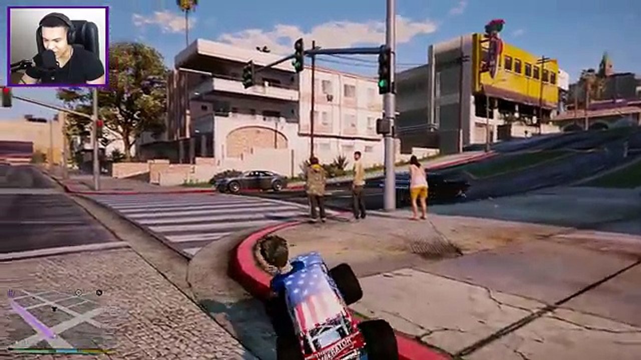 GTA 5 REAL LIFE CHILD MOD #25-DRIVING RC MONSTER TRUCK TO SCHOOL