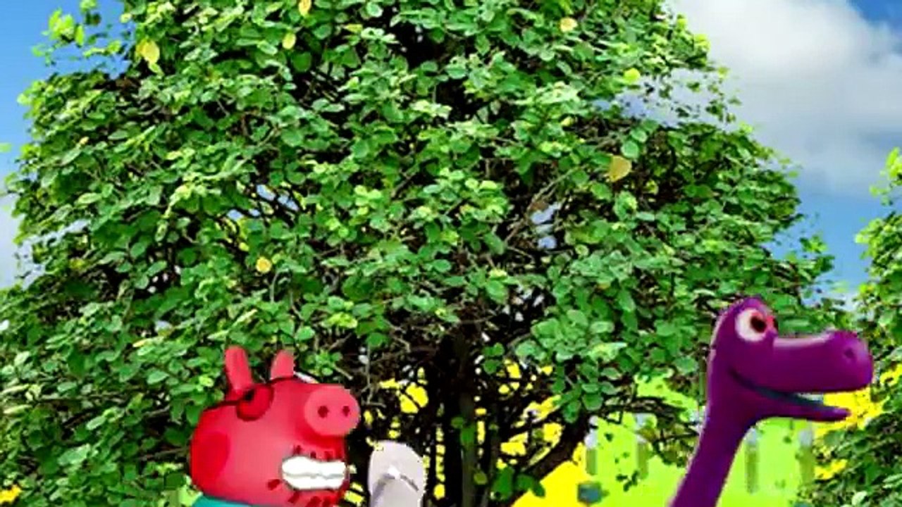 Mamae pig com raiva de Lobisomem Papai Pig Policial prende Homem Aranha Monstro Assustador