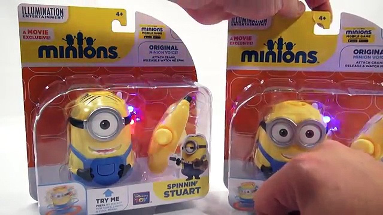 Despicable Me Spinnin Top Minions Bob & Stuart, Flashing Lights!