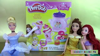 Pâte à modeler Play Doh Service à thé Cendrillon Tea Party Set Princess Cinderella Belle Ariel