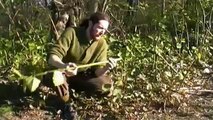 Primitive Sharpening a Survival Knife with Rocks