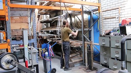 Forging a langseax from a semi truck leaf spring part 3