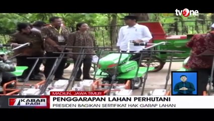 Jokowi Bagikan Sertifikat HGL dan Sepeda Kepada Petani di Madiun