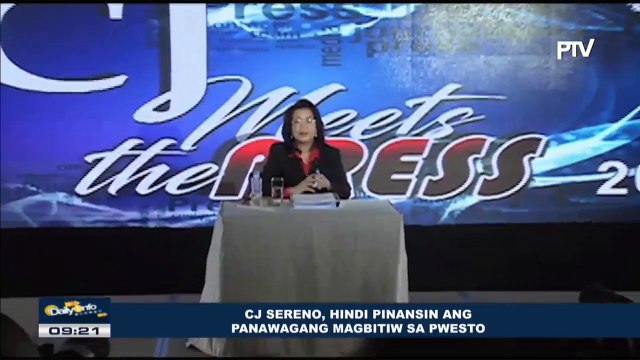 CJ Sereno, hindi pinansin ang panawagan magbitiw sa pwesto