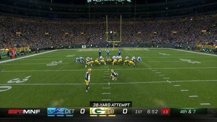 A'Shawn Robinson blocks Mason Crosby's field goal attempt