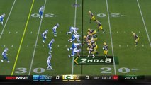 Green Bay Packers quarterback Brett Hundley threads needle to wide receiver Davante Adams on first pass of game