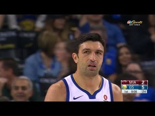 Zaza Pachulia With Travel of the Year - Heat vs Warriors - November 6, 2017 - 2017-18 NBA Season