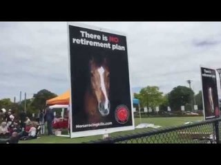 Melbourne Cup Critics Hold Picnic and Protest Across From Flemington Racecourse