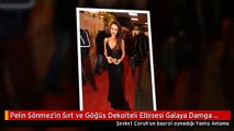 Pelin Sönmez'in Sırt ve Göğüs Dekolteli Elbisesi Galaya Damga Vurdu