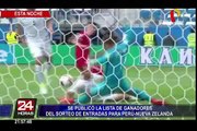 Perú vs. Nueva Zelanda: lista de ganadores para choque en estadio Nacional