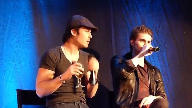 Ian Somerhalder and Paul Wesley at BloodyNightCon 12-05-13, very funny moments see the description
