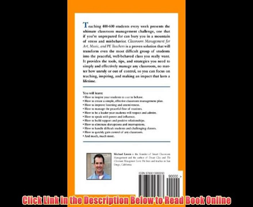 Read Classroom Management for Art, Music, and PE Teachers