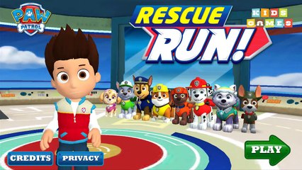 Nickelodeon Games to play online 2017 ♫Paw Patrol Rescue Run 2017 - Part 1♫ Kids Games