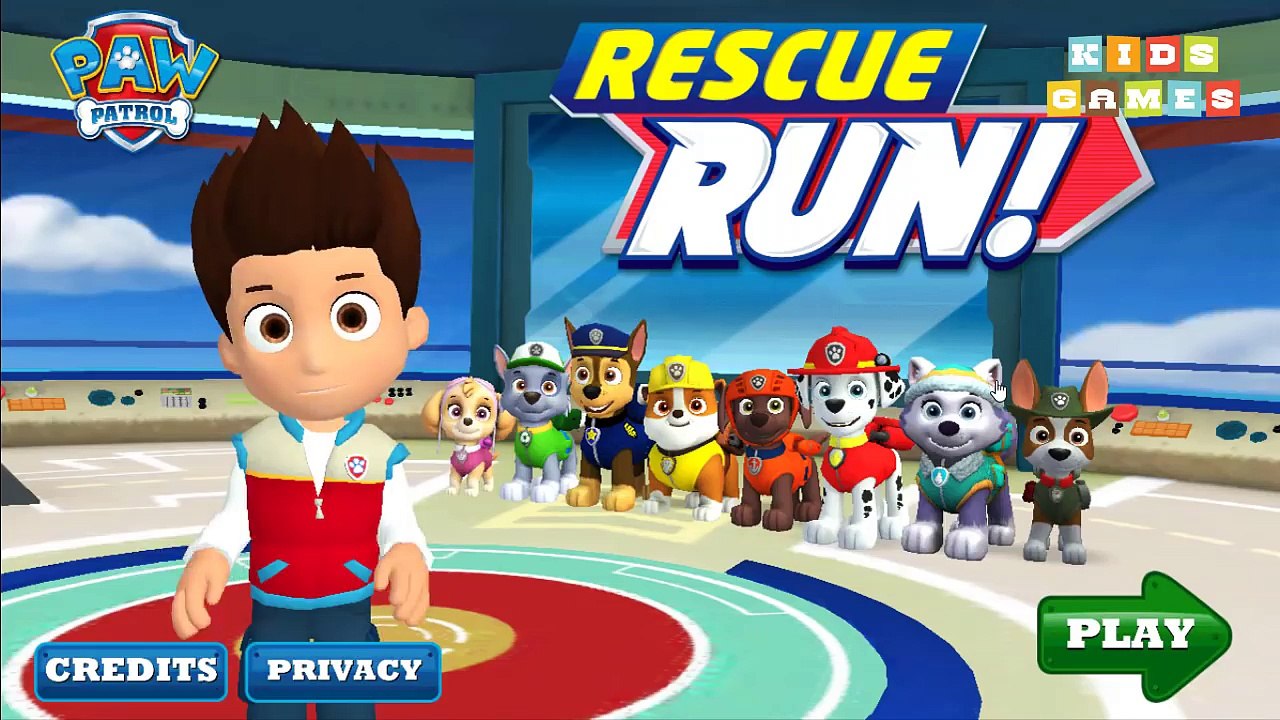 Nickelodeon Games to play online 2017 ♫Paw Patrol Rescue Run 2017 - Part 1♫ Kids Games