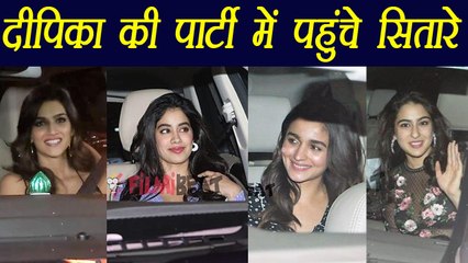 Deepika Padukone's Padmavati party attend by Alia, Jhanvi, Sara and others; Watch Video | FilmiBeat