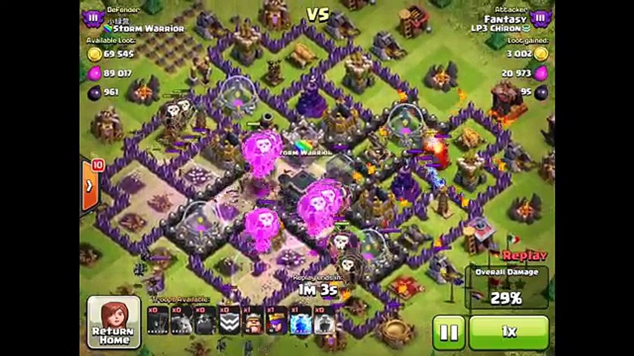 Clash of Clans Town Hall 9 Attack Strategy Four Lavahound Tutorial