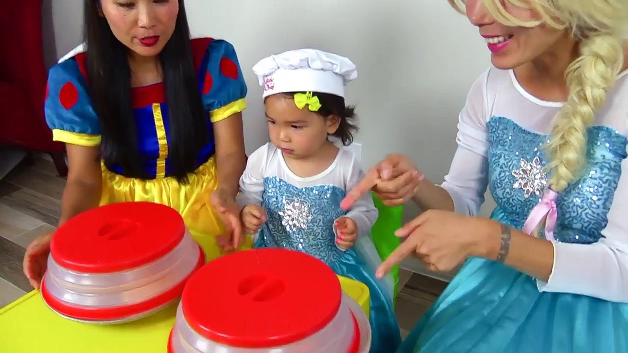 الأميرة رابونزيل الطفل، إلسا المجمدة، الثلج الأبيض إخفاء تسعى لعبة ث / غائر مقابل الغذاء الحقيقي