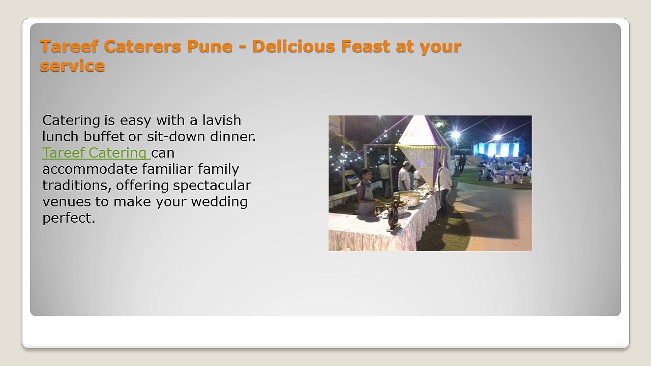 Caterers for Parties in Pune - Tareef Catering