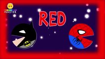 Learn Colors with Pacman Spiderman vs Pacman Batman - Color Balls for Kids - Pacman Compilation