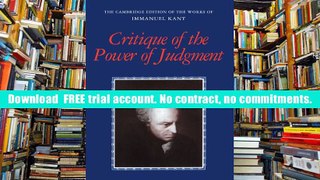 Audiobook  Critique of the Power of Judgment (The Cambridge Edition of the Works of Immanuel Kant)