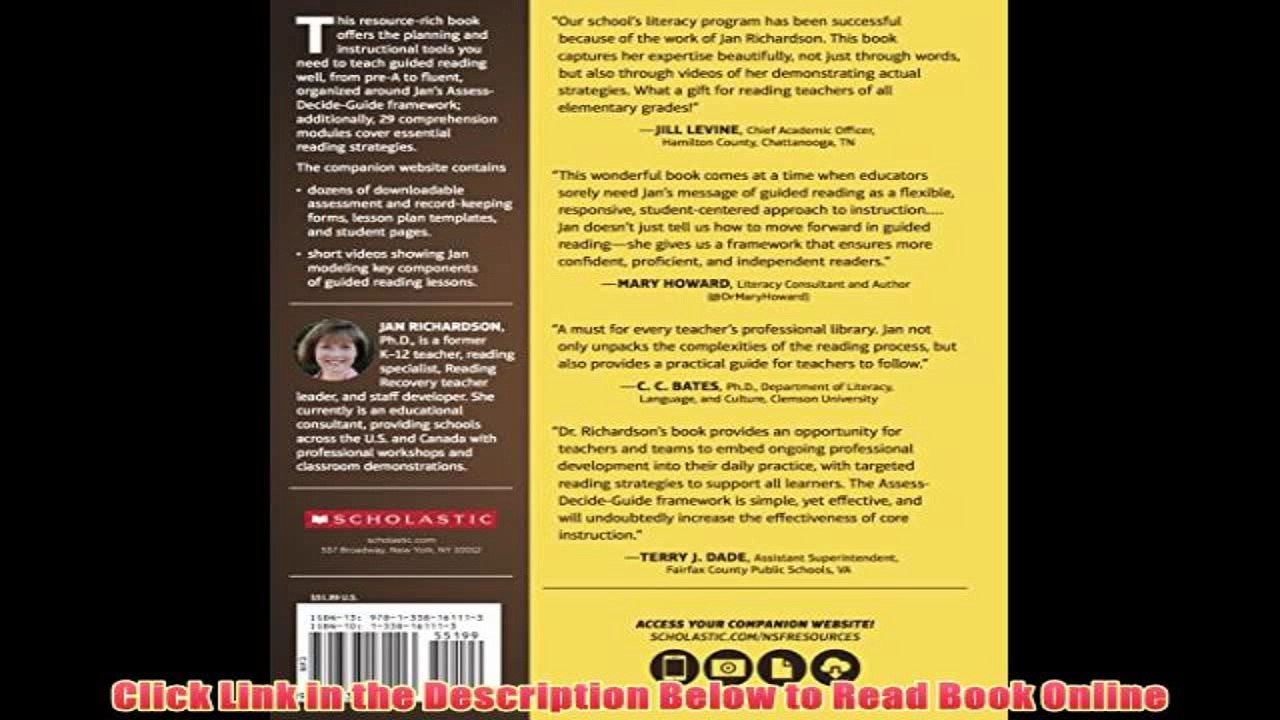 [PDF] The Next Step Forward in Guided Reading: An Assess-Decide-Guide Framework for Supporting Every Reader Full Book