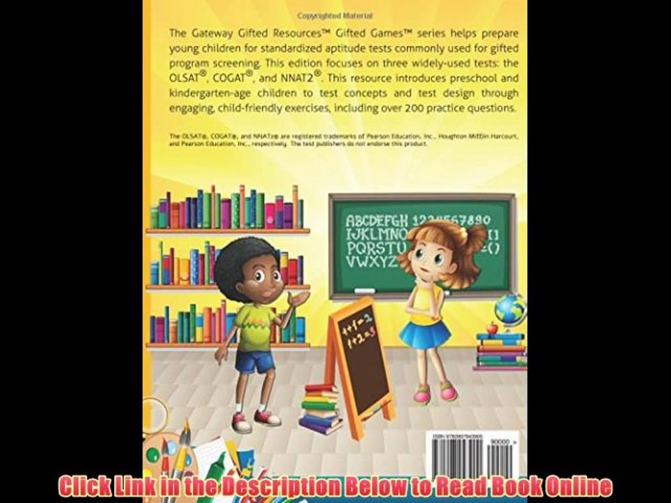 Download Gifted and Talented Test Preparation: Gifted test prep book for the OLSAT, NNAT2, and COGAT; Workbook for children in preschool and kindergarten (Gifted Games) Full Book
