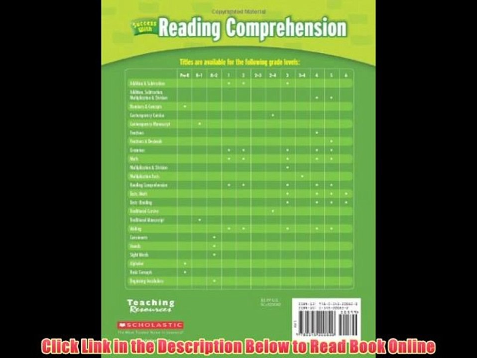Read Online Scholastic Success with Reading Comprehension, Grade 3