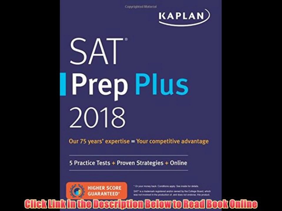 Download [PDF] SAT Prep Plus 2018: 5 Practice Tests + Proven Strategies + Online (Kaplan Test Prep) Ebook