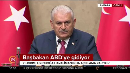 Başbakan Yıldırım ABD'ye gidiyor