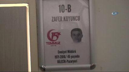 Bilecik'te Bir Okulda Sınıfların Adına 15 Temmuz Şehitlerinin İsimleri Verildi