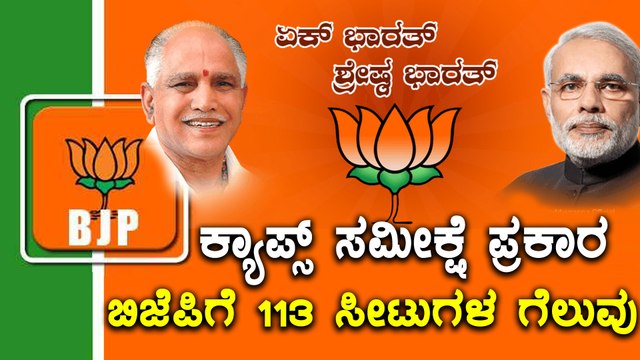 ಕರ್ನಾಟಕ ವಿಧಾನಸಭಾ ಚುನಾವಣೆ 2018 : ಕ್ಯಾಪ್ಸ್ ಸಮೀಕ್ಷೆ ಪ್ರಕಾರ ಬಿಜೆಪಿಗೆ 113 ಸೀಟುಗಳ ಗೆಲುವು |Oneindia Kannada