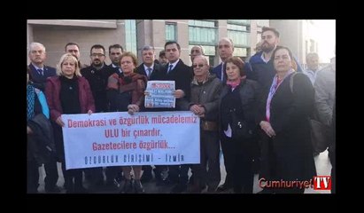Sözcü gazetesi davası öncesi sesiz protesto gerçekleştirildi